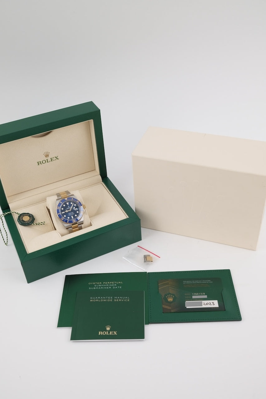 Submariner Date 126613LB Box + Papers Bluesy 2023